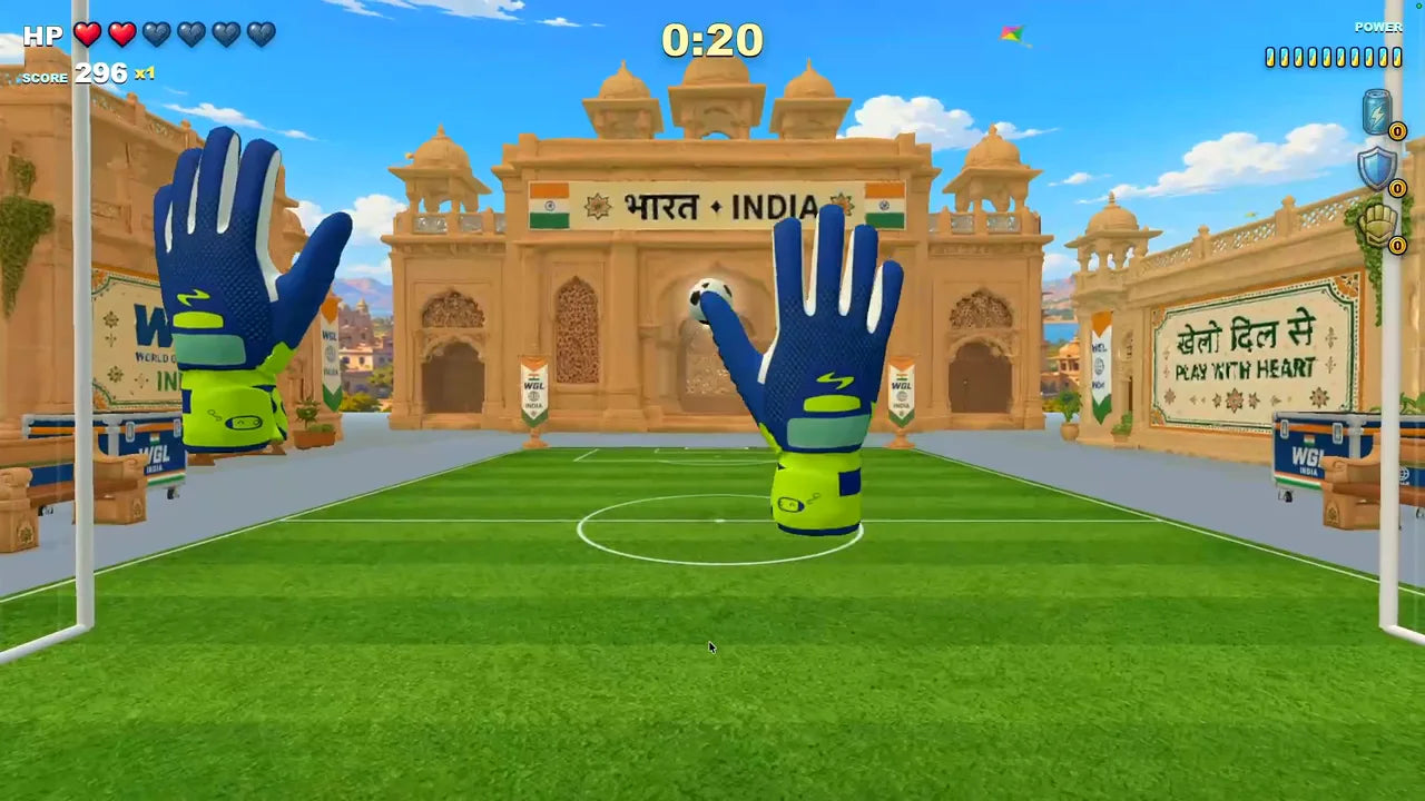 A frame from Goalie Rush gameplay