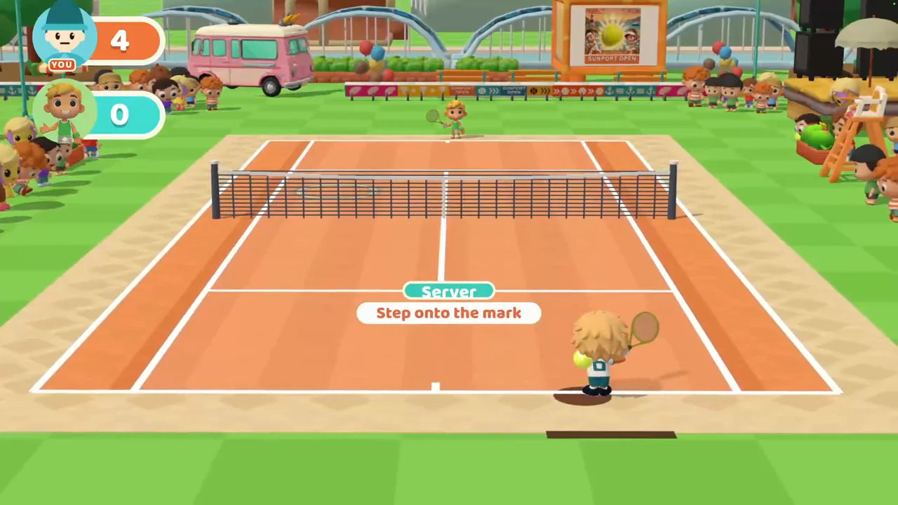 Action from the Tennis Smash gameplay recording
